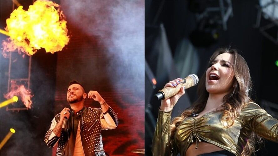 Los cantantes de música popular, Paola Jara y Jessi Uribe. Foto: Colprensa