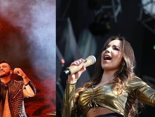 Los cantantes de música popular, Paola Jara y Jessi Uribe. Foto: Colprensa