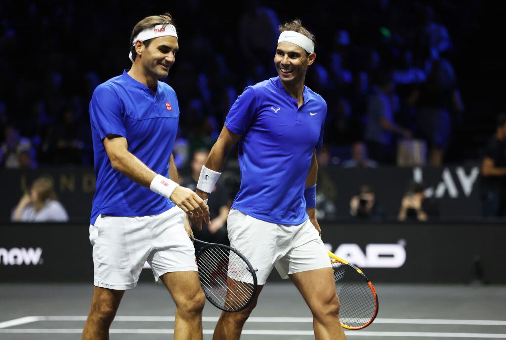 Roger Federer y Rafael Nadal. I Foto: Clive Brunskill/Getty Images for Laver Cup.