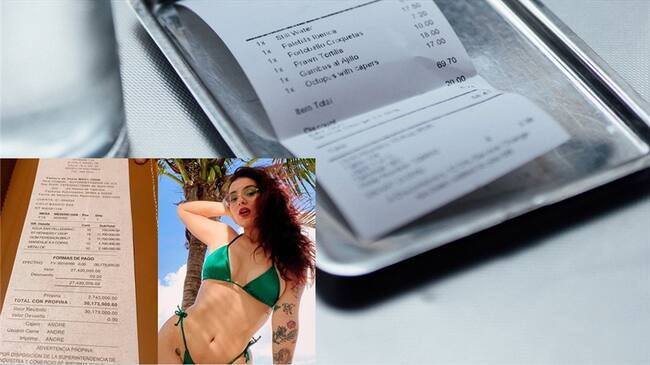 Millonaria cuenta le cobraron a una modelo porno en Medellín. Foto: Getty Images / Twitter: Actriz porno se quejó de la millonada que le cobraron en un restaurante por comer