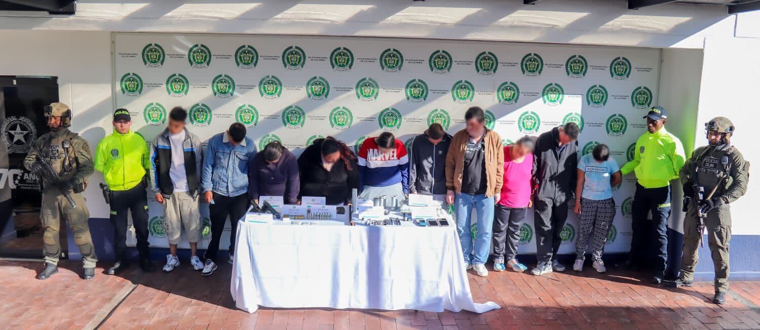 Banda delincuencial 'La Familia'. Foto: Policía de Bogotá