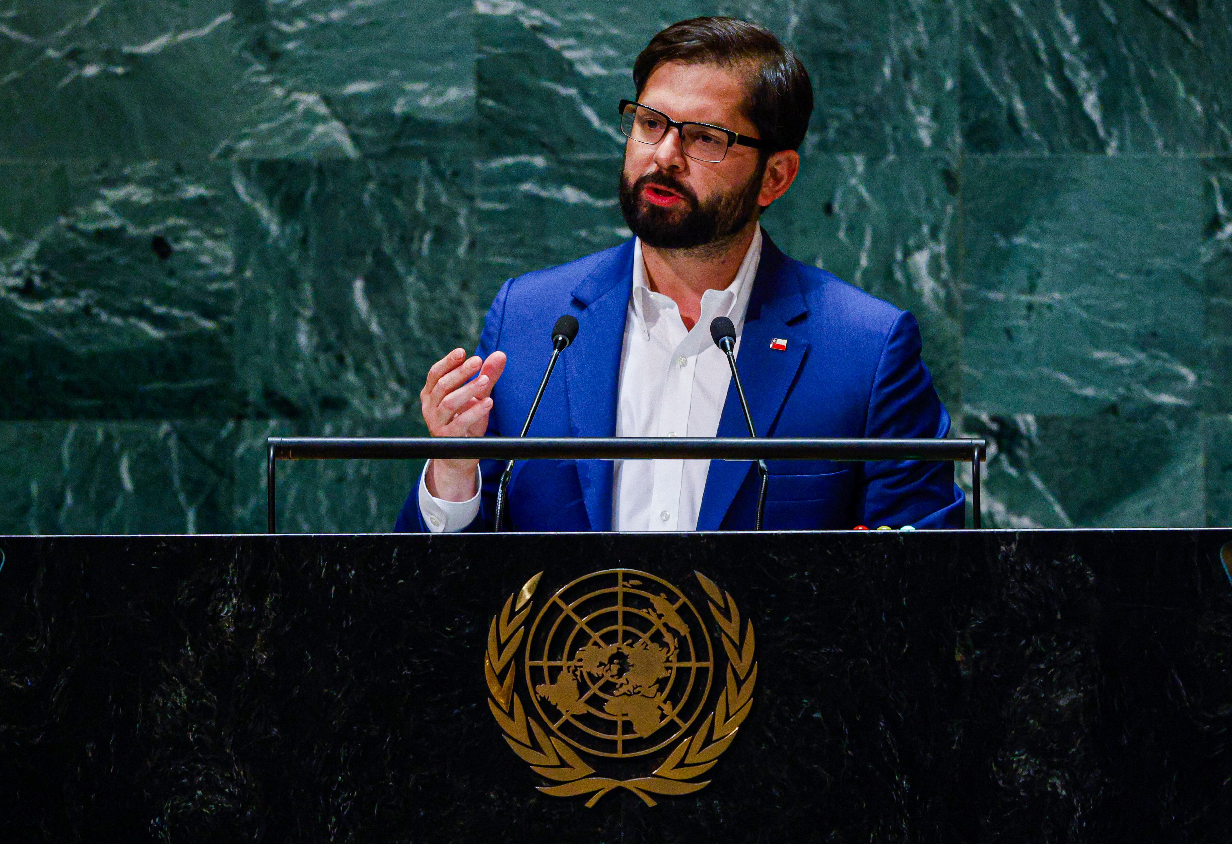 Gabriel Boric. (Nueva York) EFE/EPA/MIGUEL RODRIGUEZ