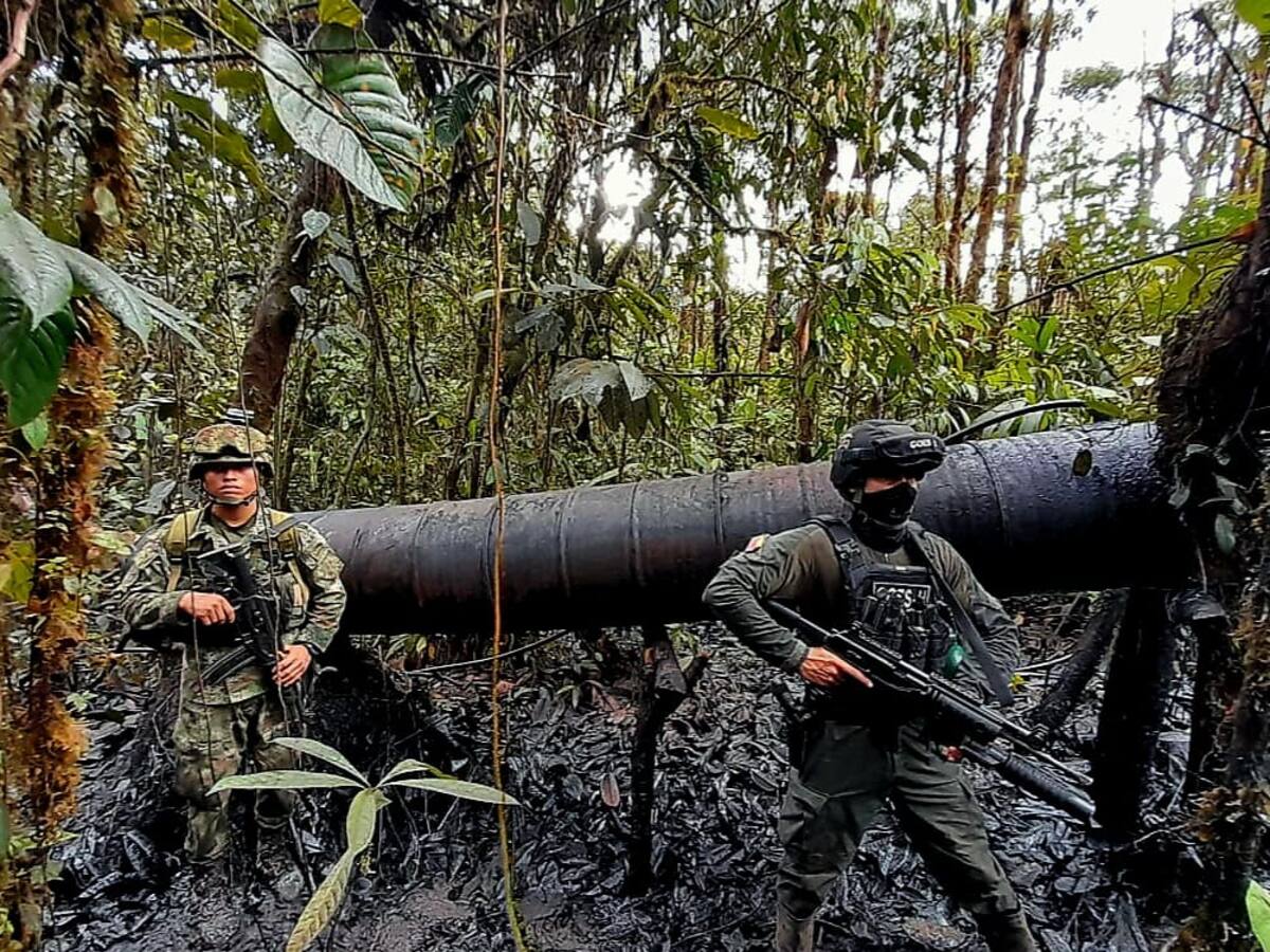 Destruyen 52 refinerías ilegales instaladas por disidencias de las Farc en Nariño