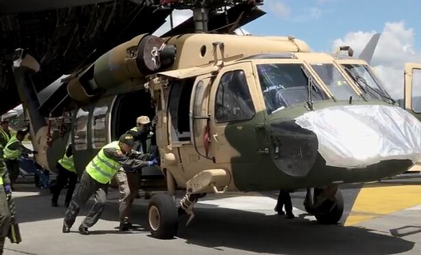 Estados Unidos donó aviones a Colombia. Foto: Captura de pantalla