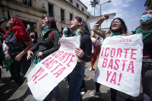Causa Justa: manifestación para exigir a la Corte la despenalización del aborto. Foto: Colprensa