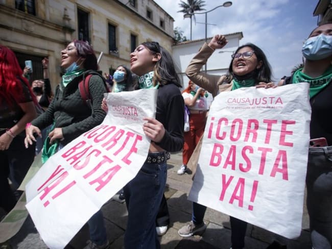 Causa Justa: manifestación para exigir a la Corte la despenalización del aborto. Foto: Colprensa