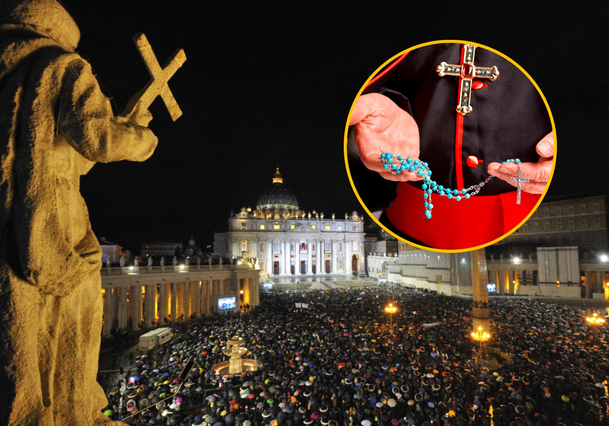 Basílica de San Pedro y cardenal. Foto: (Photo by TIZIANA FABITIZIANA FABI/AFP via Getty Images) / Getty Images