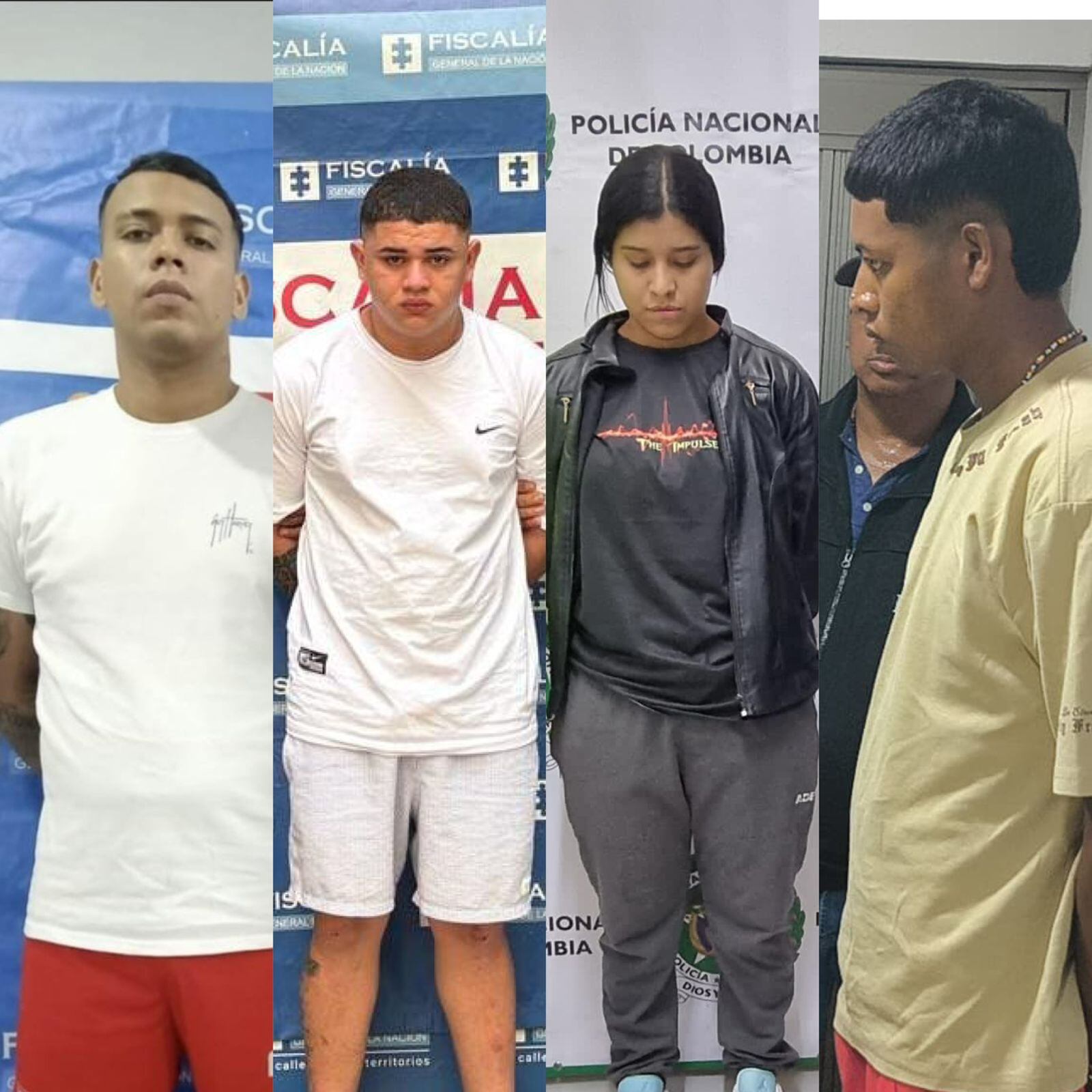 Presuntos responsables del hurto y posterior crimen de un ciudadano italiano, Alessandro Coatti/ Fiscalía.