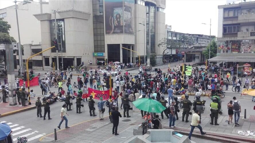 Protestas Bucaramanga. Foto: Policía