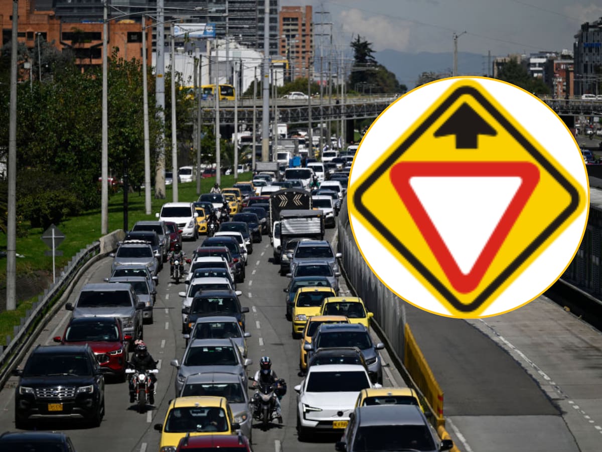 Para qué sirve la señal de tránsito de un triángulo blanco y una flecha apuntando arriba: da multa