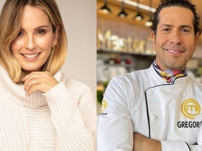 Claudia Bahamón y Gregorio Pernía en Masterchef Celebrity. Fotos: Colprensa/Instagram @gregoriopernia1
