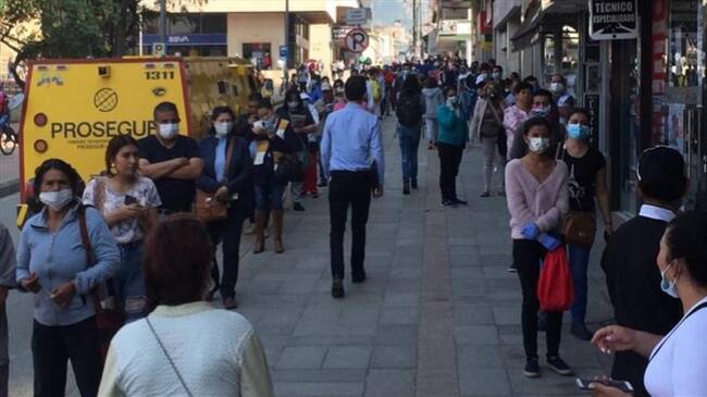 Así se observaba al mediodía de este 30 de marzo el centro de la Perla de Boyacá. . Foto: Suministrada