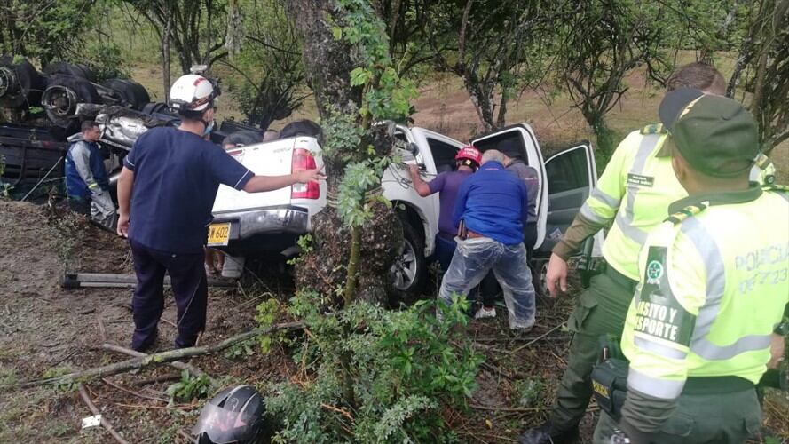 La víctima fatal de este siniestro falleció cuando era trasladada a una clínica del municipio de Tuluá. Foto: Erika Rebolledo
