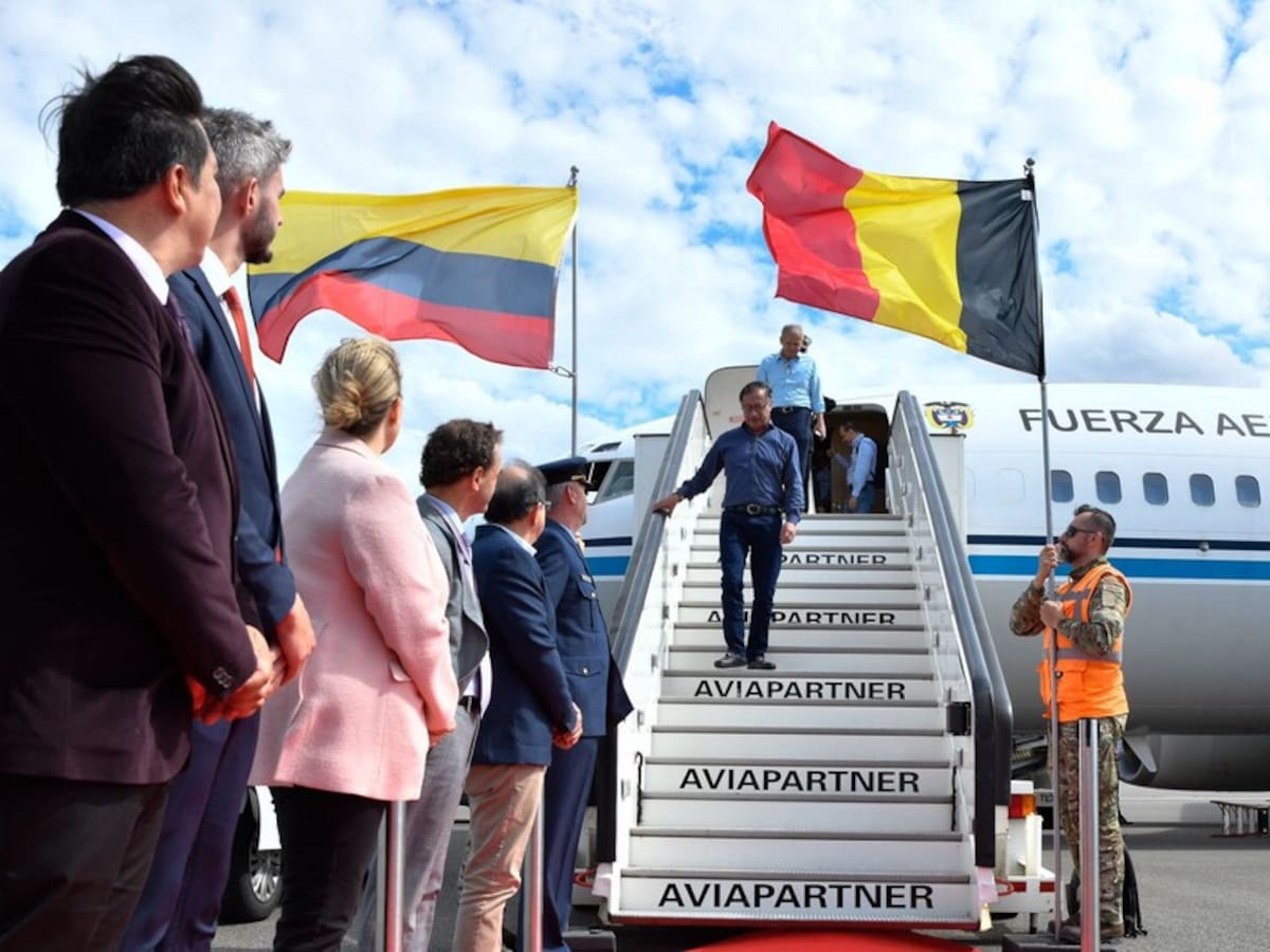 Presidente Gustavo Petro llegó a Bruselas para la Cumbre UE- Celac