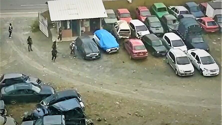 Las autoridades advirtieron los riesgos de generar una confrontación al interior de este parqueadero . Foto: Cortesía