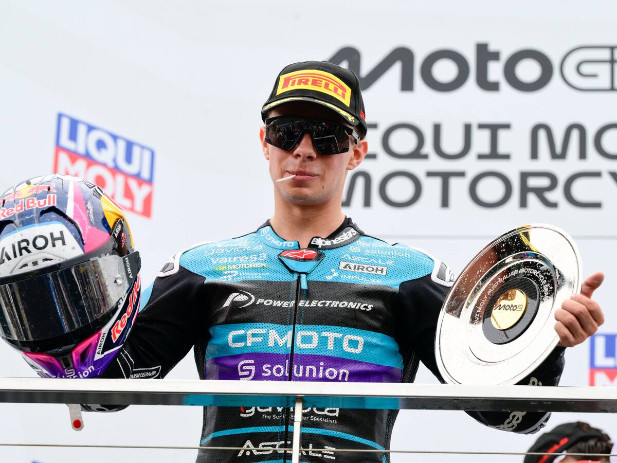David Alonso quedó segundo en el MotoGP 2 en Australia