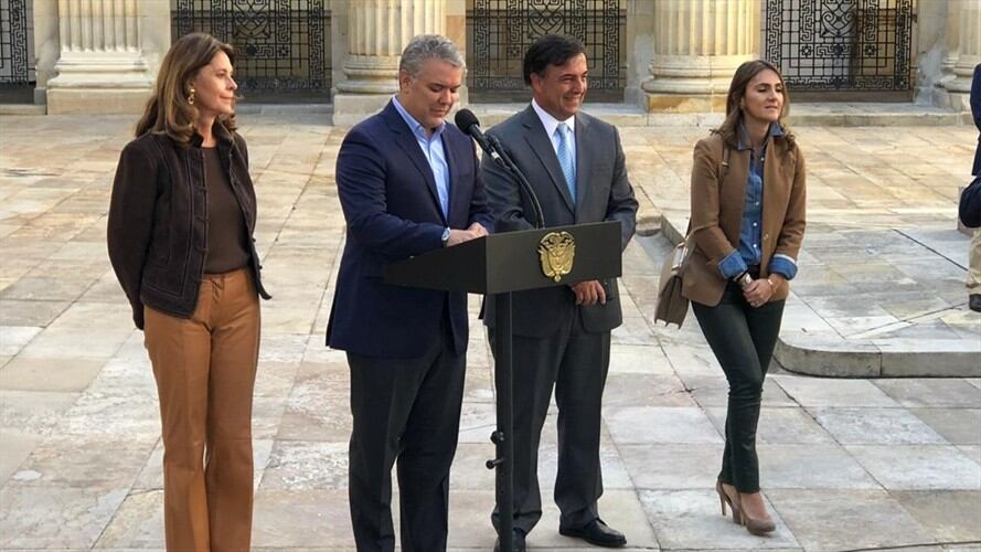 El presidente Iván Duque depositó su voto en la mesa de votación número 1. Foto: Redacción W Radio