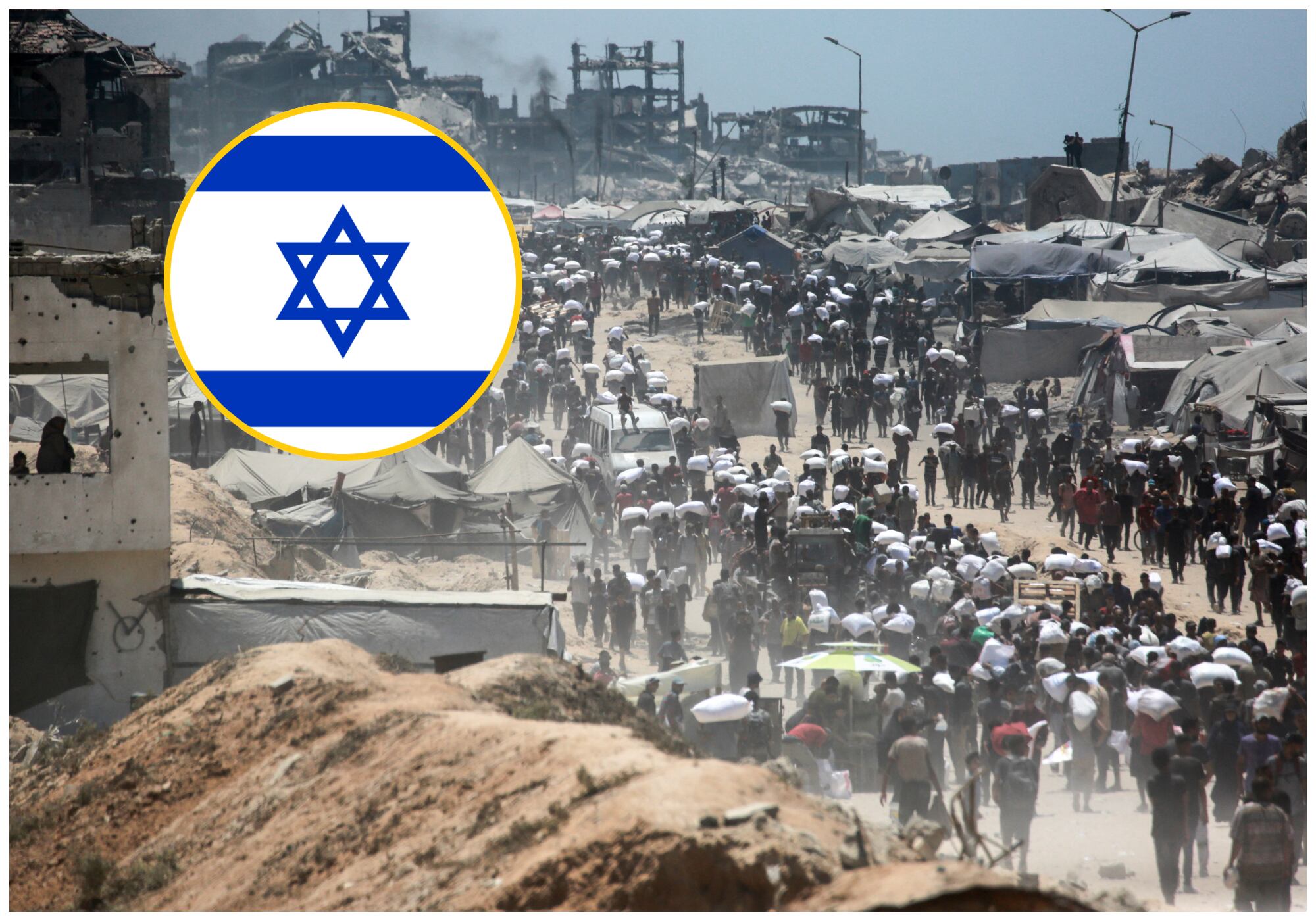 Israel ordenó nuevos desplazamientos forzosos para residentes de Ciudad de Gaza . Foto: AFP.