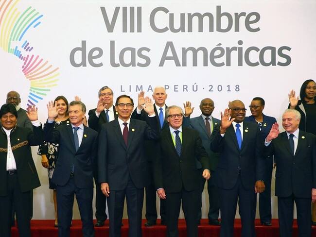 Jefes de estado y representantes que participan en la VIII Cumbre de las Américas . Foto: Agencia EFE