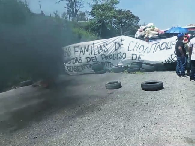 Son cerca de 300 las personas que persisten con el bloqueo. Crédito: Red de Apoyo Cauca.