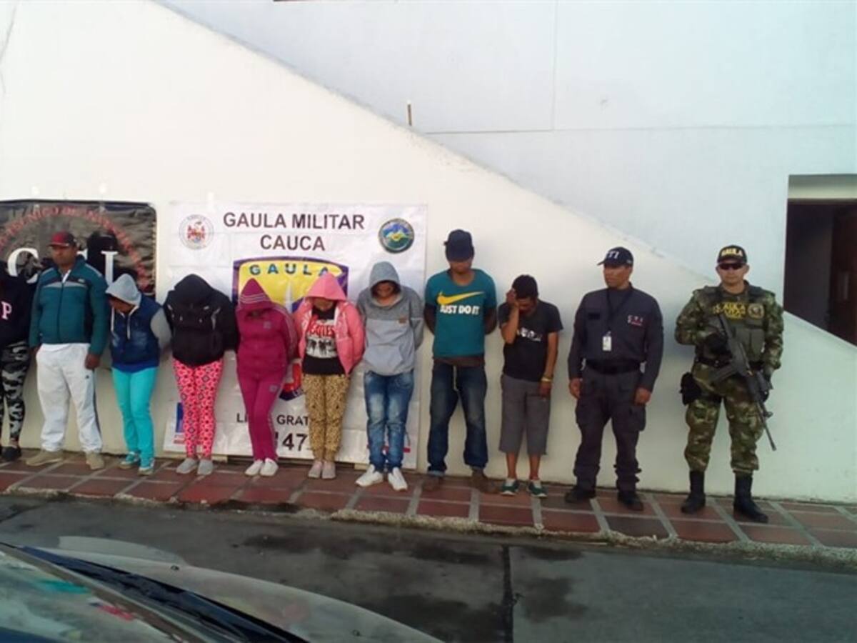 A la cárcel 11 integrantes de la banda “Los del Chamizal” en Cauca