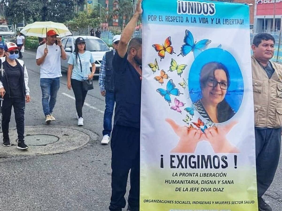 Marcharon en Popayán para reclamar el regreso de la enfermera desaparecida