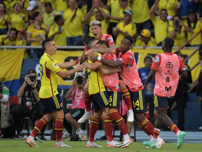 Selección Colombia ante Uruguay. Foto: RAUL ARBOLEDA/AFP via Getty Images.