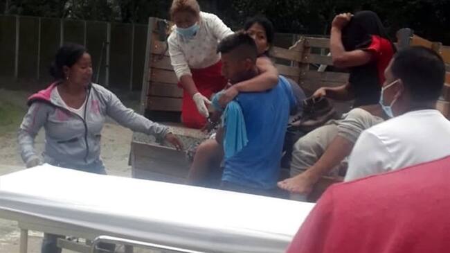 Los heridos fueron evacuados de la zona y llevados al hospital de Toribío, Cauca . Foto: Cortesía