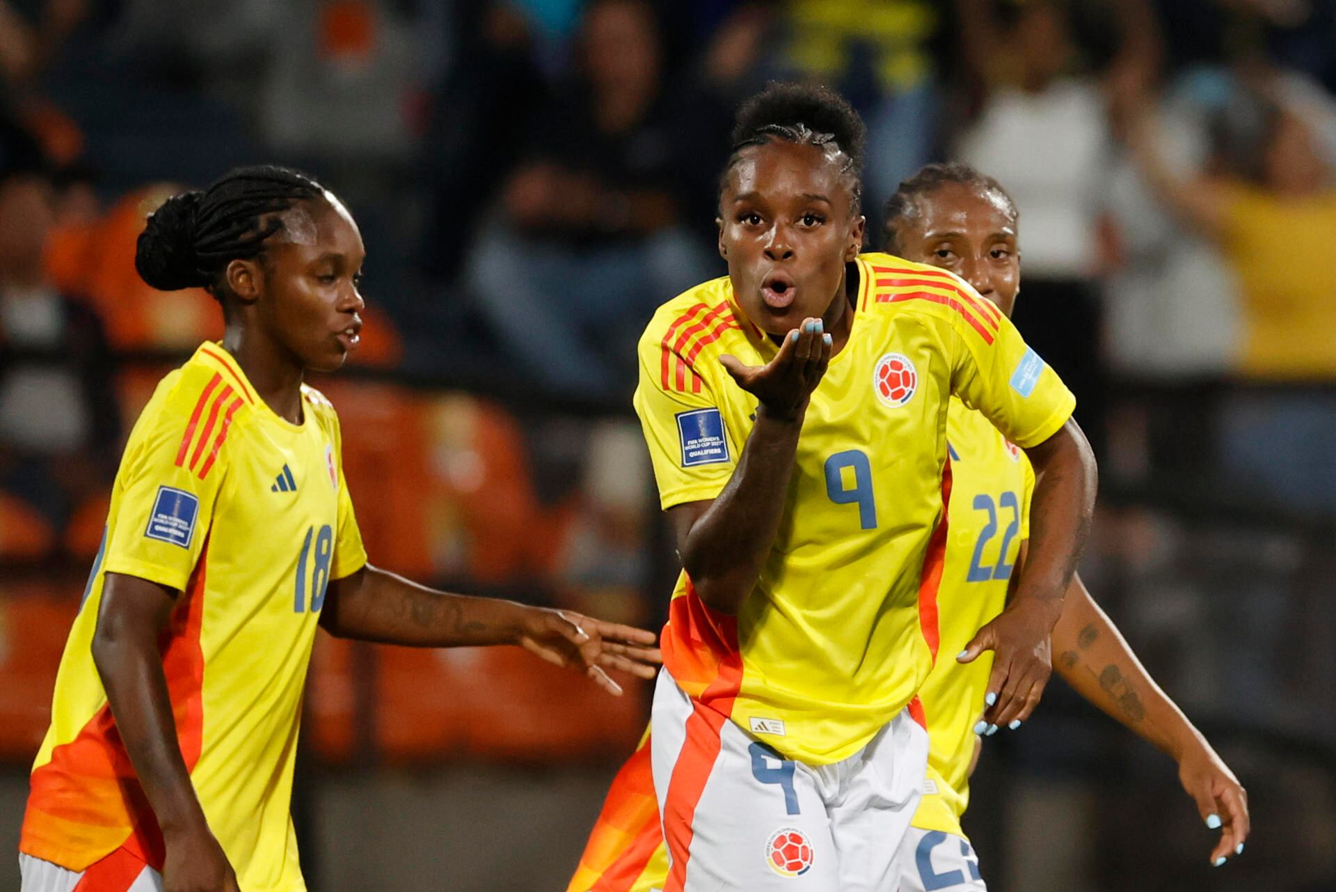 Jugadoras de Colombia. Foto: EFE/ Mauricio Dueñas Castañeda