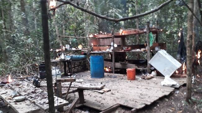 Destruyen cristalizadero que producía cuatro toneladas de coca en el Guaviare . Foto: Foto Ejército