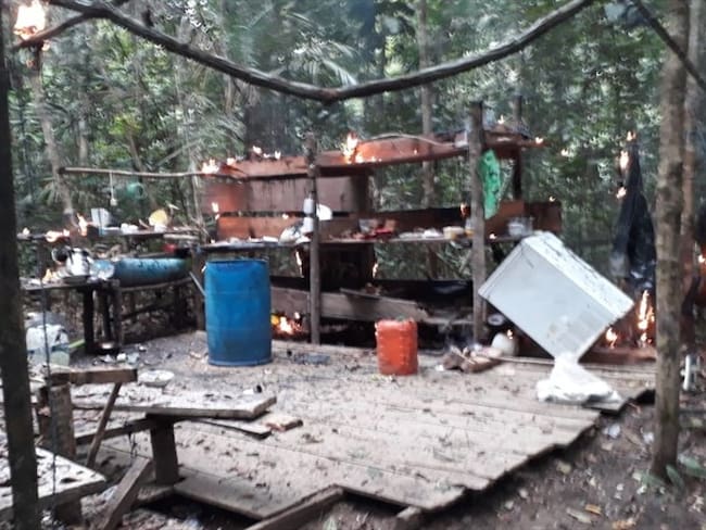 Destruyen cristalizadero que producía cuatro toneladas de coca en el Guaviare . Foto: Foto Ejército