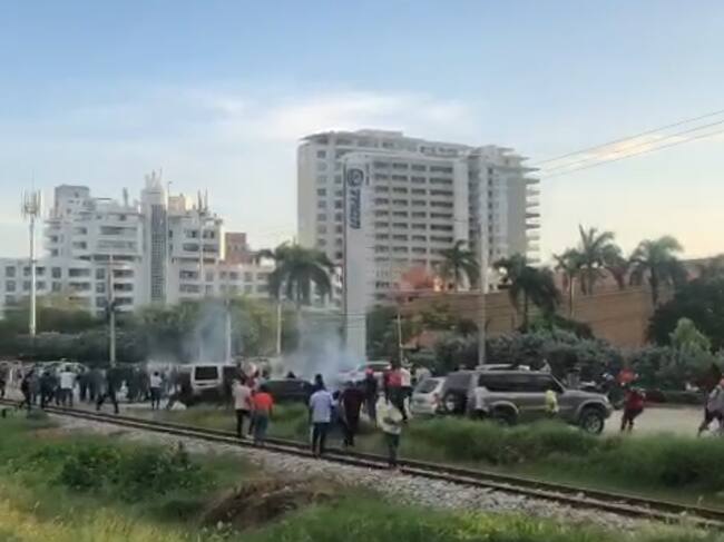 Foto: Disturbios en Santa Marta/ Cortesía
