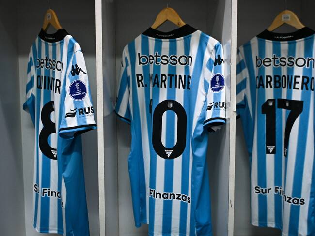 Vestuario de Racing Club. Foto: red social X @Racing Club