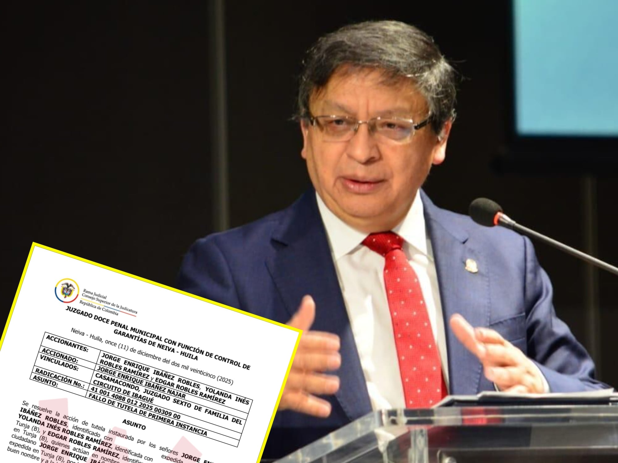 Magistrado Jorge Enrique Ibáñez y fallo de tutela. Foto: Corte Constitucional