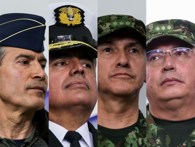Nuevos integrantes de la cúpula militar. Foto: Colprensa-Mariano Vimos