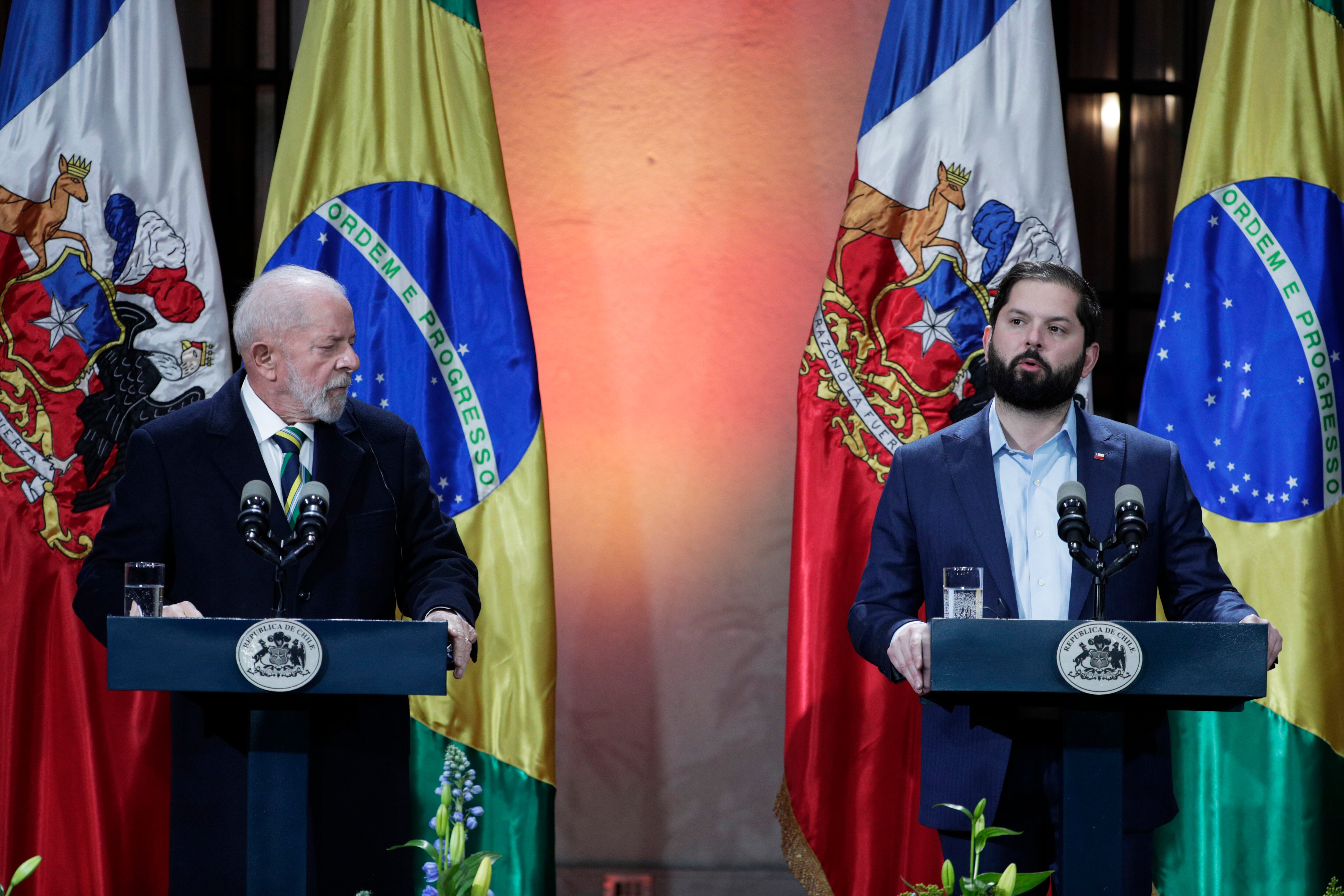 Gabriel Boric y Luiz Inácio Lula da Silva. EFE/ Elvis González