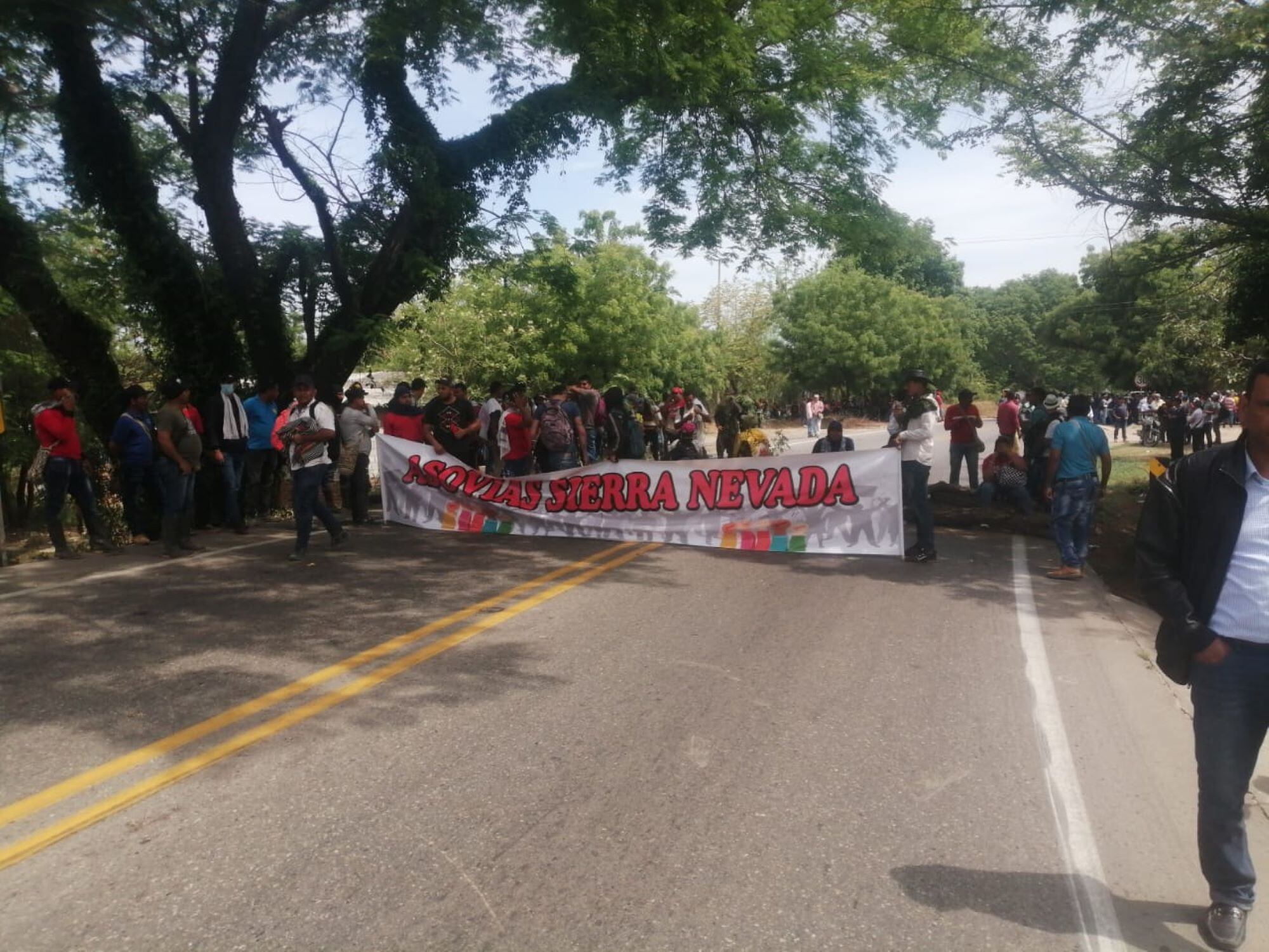 Bloqueo de la vía/ Cortesía 