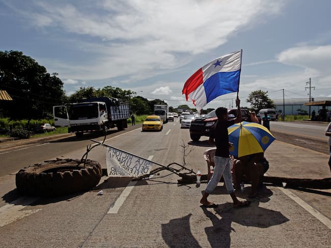 Protestas en Panamá. (Photo by ROGELIO FIGUEROA / AFP) (Photo by ROGELIO FIGUEROA/AFP via Getty Images)