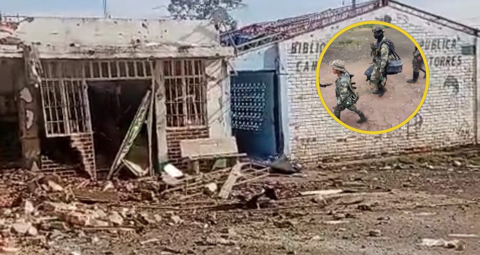 La acción violenta fue atribuida por el Ejército nacional a la estructura Jaime Marítinez de las disidencias de las Farc. Crédito: Ejército Nacional.