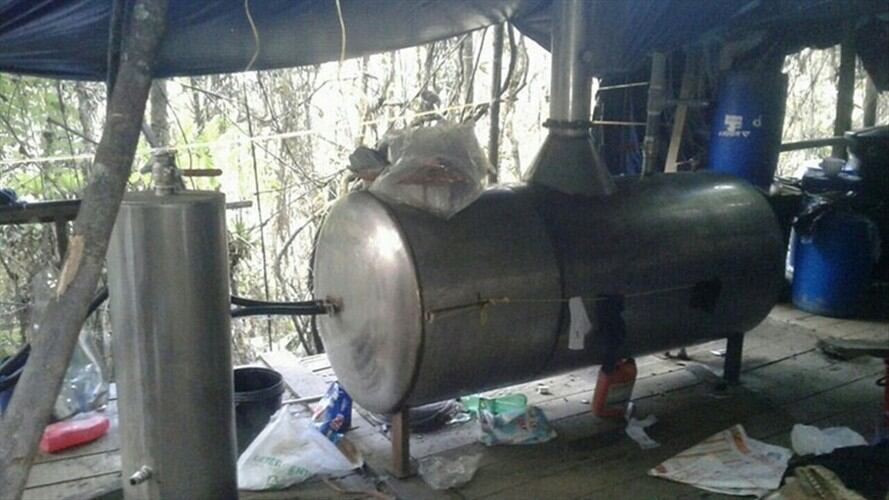 A la cárcel implicados en laboratorio para procesamiento de cocaína en Guasca. Foto: Colprensa