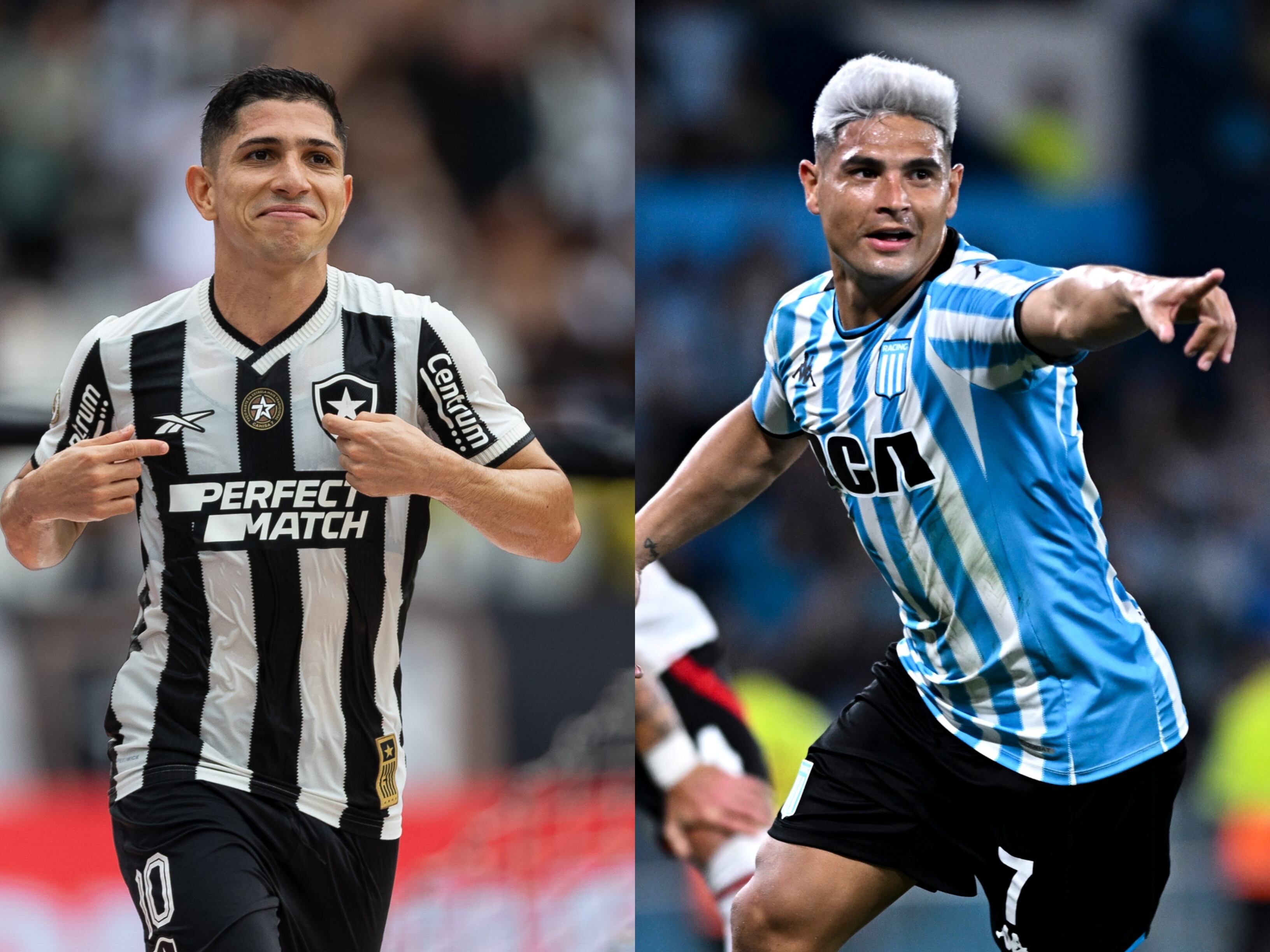 Jefferson Savarino de Botafogo. FOTO: Ruano Carneiro/Getty Images. Maximiliano Salas de Racing Club. FOTO: Rodrigo Valle/Getty Images.
