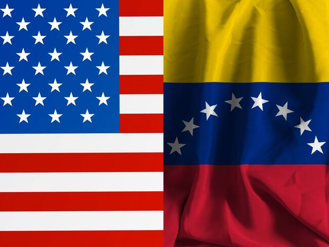 Banderas de Estados Unidos y Venezuela. Foto: Getty Images