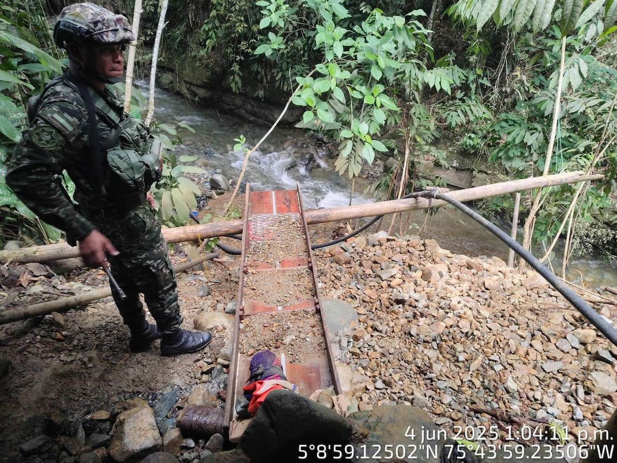 15 personas son capturadas en el occidente de Caldas por minería ilegal, deterioraban el ecosistema