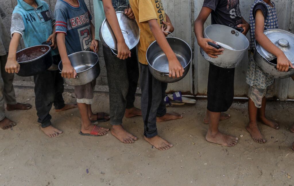 Zona humanitaria en la Franja de Gaza. I Foto: Abed Rahim Khatib/Anadolu via Getty Images.
