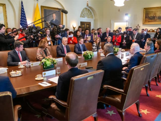 Reunión entre Iván Duque y Joe Biden en la Casa Blanca. Foto: Presidencia