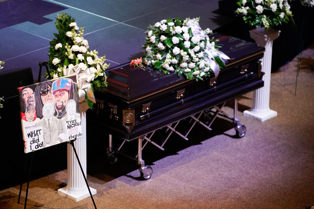 Funeral de Tyre Nichols. (Photo by Andrew Nelles-Pool/Getty Images)