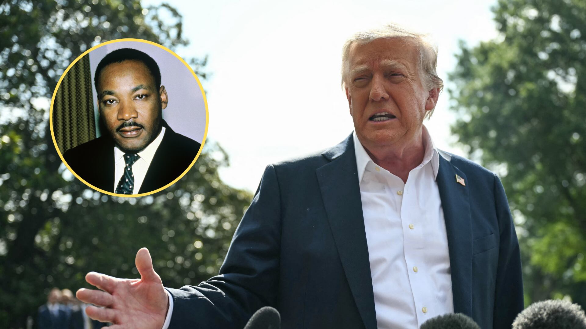 Donald Trump y Martin Luther King Jr.  Foto: Getty Images