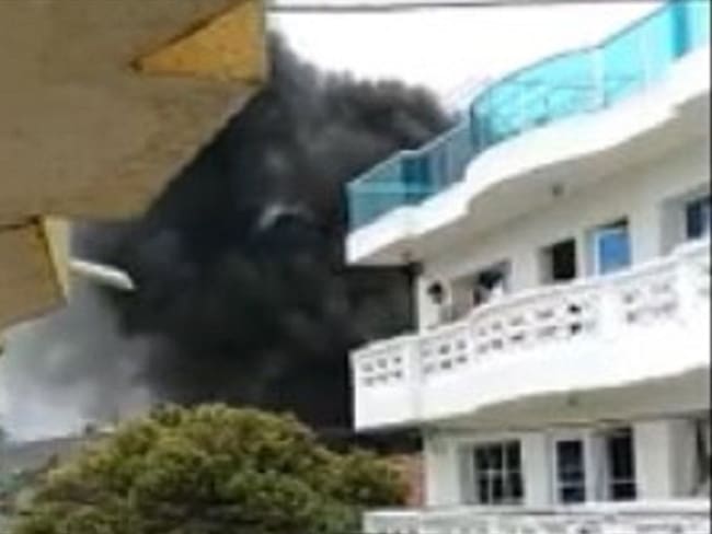 Casa de Kevin Flórez en Cartagena se incendió. Foto: captura de pantalla