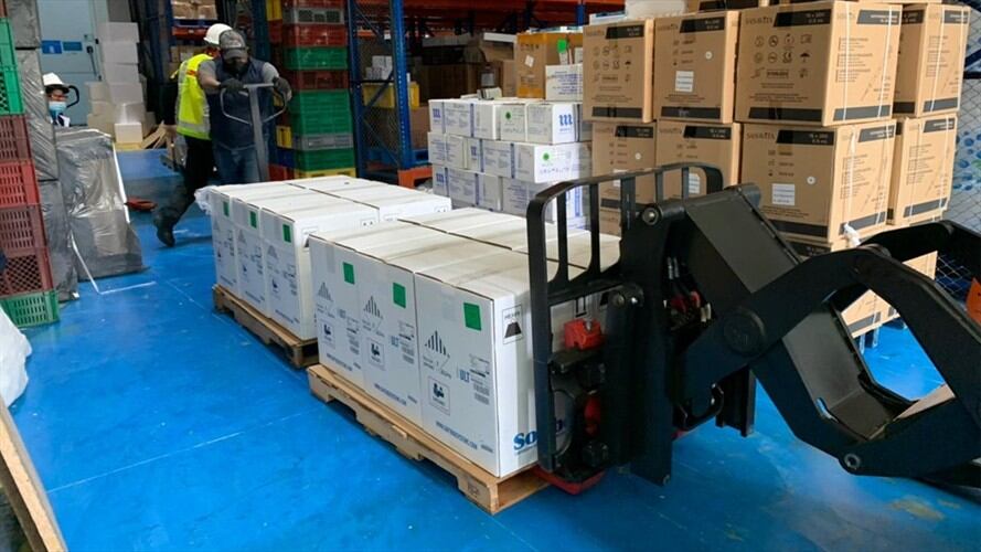 Colombia recibió 443.000 vacunas de Pfizer contra el COVID-19. Foto: Cortesía Ministerio de Salud