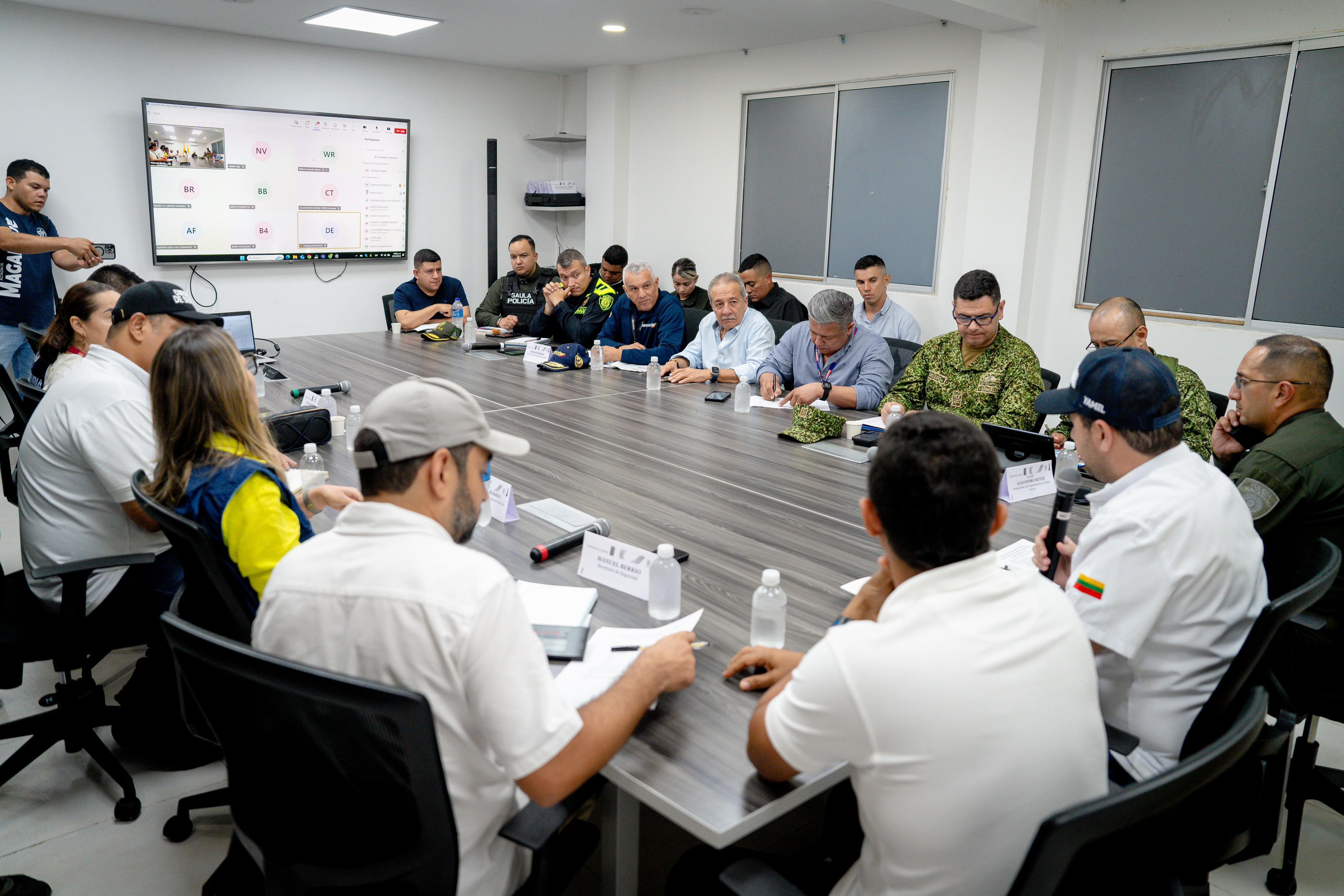 Gobernación de Bolívar en Consejo de Seguridad en Magangué | Foto: Gob Bolívar